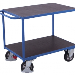 Wózek transportowy z dwoma półkami sw-700.530 - RAL 5010 niebieski