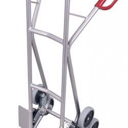 Wózek dwukołowy aluminiowy do transportu po schodach ap-1300 - dwa 3-ramienne wieńce kół