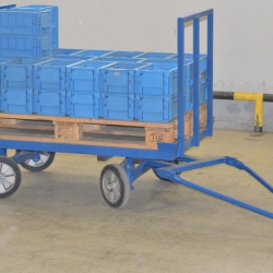 Wózek platformowy - przyczepa z dyszlem, udźwig 250 kg