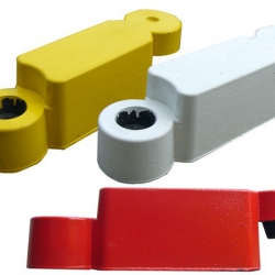 Separator łańcuchowy - 580 x 158 x 160 mm - żółty, biały, czerwony