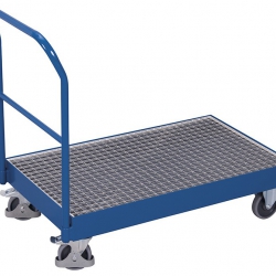 Wózek platformowy z wanną spustową sw‑600.121 - 42,5 l pojemności, udźwig 250 kg