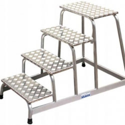 Aluminiowe schodki montażowe STABILO Professional - 5 stopni, 3,00m KRAUSE