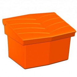Pojemnik na piasek i sól z tworzywa PEHD - 90 litrów / 140 kg pomarańczowy
