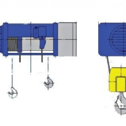 Wciągnik linowy stacjonarny typu M - układ lin 2/1 udźwig do 10000 kg