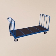 Wózki do transportu ciężkiego z 2 burtami - RAL 5010 niebieski