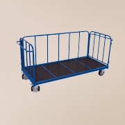 Wózki do transportu ciężkiego z 3 burtami - RAL 5010 niebieski