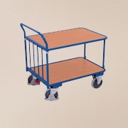 Wózki 2-półkowe z pałąkiem z pionowymi rurami - RAL 5010 niebieski