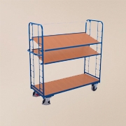 Wózki półkowe skośne z 3 półkami (2 skośne) - RAL 5010 niebieski